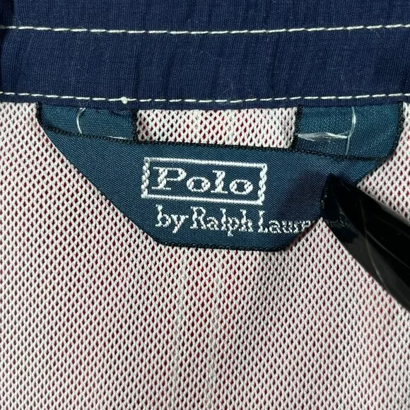 Polo Ralph Lauren Swim Trunks Mens Medium Red Board Shorts Pocket Beach Pool - Picture 2 of 15